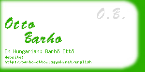 otto barho business card