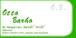 otto barho business card